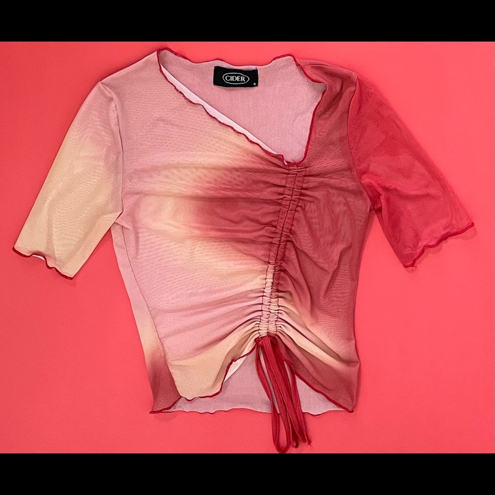 Cider Mesh Orange/Coral Top